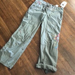 Fox Brand embroidered pants NWT